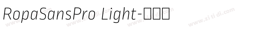 RopaSansPro Light字体转换